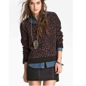 Free People Leopard Sweater